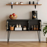 Netstar 47" Entryway Table, Console Sofa Table with Storage, Hallway Table for Foyer & Entry Decor, Boho Farmhouse Style, Anti-Tip, Black Netstar Furnish