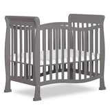 Dream On Me Violet 4-in-1 Convertible Mini Crib in Steel Grey, Greenguard Gold Certified, JPMA Certified, 3 Position Mattress Height Settings, Non-Toxic Finish