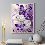 BYGFHLYW 5D Butterfly Diamond Art Kits for Adults, Butterfly Diamond Painting for Adults Beginner, DIY Full Drill Diamond Dot Gem Painting Gem Art kit for Home Wall Decor 12x16inch BYGFHLYW