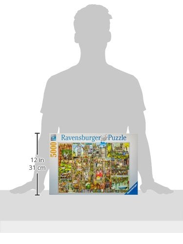 Ravensburger Colin Thompson: Bizarre Town 5000 Piece Jigsaw Puzzle for Adults | Premium Quality with Unique Piece Design | Anti-Glare Surface | Ideal for Group Activity | FSC-Certified Materials