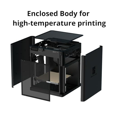 Bambu Lab P1S 3D Printer, Fully Enclosed, Support Up to 16 Colors/Multi Materials, 500mm/s Fast Printing & High Precision, CoreXY & Auto Bed Leveling, Ready-to-Use FDM 3D Printers Large Print Size BAMBULAB