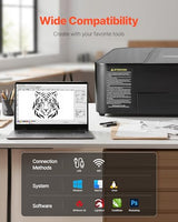 VEVOR 55W CO2 Laser Engraver, 20 x 12 in, Desktop CO2 Laser Engraver and Cutter Machine with 16MP Camera, Water Pump, Rotary Axis, Compatible with LightBurn CorelDRAW RDWorks, for Wood Acrylic Glass VEVOR