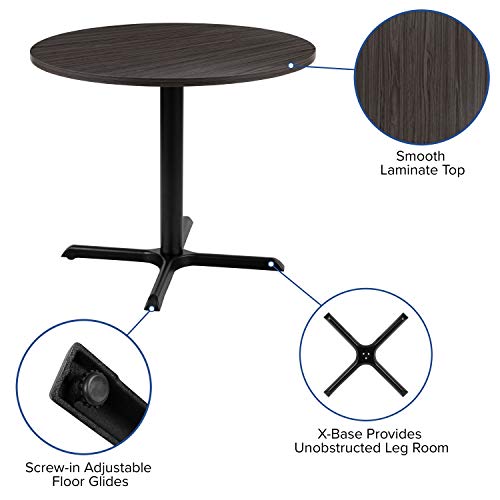 BizChair 36" Round Multi-Purpose Conference Table in Rustic Gray BizChair