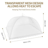 NEPAK 6 Large and Tall Food Covers, 17"x17" Food Tents Food Covers for Outdoors,Pop-up Mesh Food Covers Nets for Outside,Screen Tents,Parties Picnics, BBQ,Reusable and Collapsible NEPAK