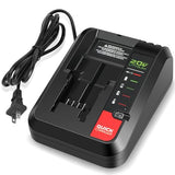 Battery Charger for Porter Cable 20V MAX Lithium Battery PCC685LP PCC680L PCC692L PCC699L and Black Decker 20V Battery LBXR20 LBX4020 Fancy Buying