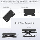 VIVO 42 inch Desk Converter, K Series, Height Adjustable Sit to Stand Riser, Dual Monitor and Laptop Workstation with Wide Keyboard Tray, Rustic Vintage Brown Top, Black Frame, DESK-V042KN VIVO