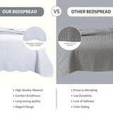 IR Imperial Rooms Twin Quilt Bedding Set Size (68” x 86”) + 1 Pillow Shams (20” x 26” + 2”) - 2 Pcs All Season Lightweight Reversible Microfiber Coverlet Embossed Quilt Bedspread (White) IR Imperial Rooms