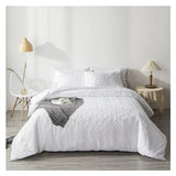 YUSIWOAL White Cover Duvet Cover Sets King Size Bedding Set Comforter Cover with Pillowcase Compatible with Double Bed Single Bed Linen,Summer Duvet Cover sets(Bianco,King) YUSIWOAL
