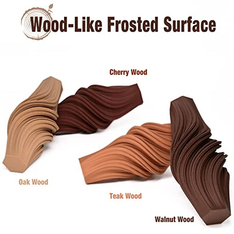 OVV3D Wood 3D Printer Filament Bundle, Wood PLA Filament 1.75mm Bundle, Add More Than 30% Real WoodFiber, Walnut, Oak, Cherry, Teak, 1.75 PLA Filament 3D Printing Filament, 200g X 4 Pack OVVNYXE