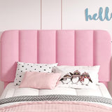 VECELO Twin Size Upholstered Bed Frame with 4 Drawers and Headboard, Velvet Platform Storage Bedframe, Wooden Slats Support, No Box Spring Needed,Pink VECELO