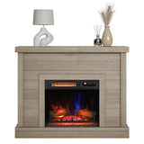 duraflame® Shiplap Wall Mantel Electric Fireplace, Barstow Acacia Duraflame