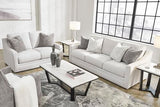 Signature Design by Ashley Maitelynn Contemporary Sofa with Accent Pillows, Reversible Cushions and Sloped Arms, Light Gray Signature Design by Ashley