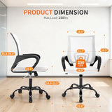 BestOffice Office Chair Ergonomic Desk Chair Mesh Computer Chair Lumbar Support Modern Executive Adjustable Stool Rolling Swivel Chair for Back Pain,White BestOffice