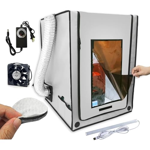 Multifunctional 3D Printer Enclosure w/ 3-Layer Filter Ventilation Fan Resin 3D Printer Tent Cover Eliminate Odors Dustproof Isolate Noise for Ender 3 v3 SE/KE, Ender 3 Pro/V2/ Neo, CR10 SE POLISI3D