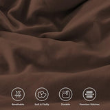 Andency Brown Twin Size Comforter Set, 2 Pieces Lightweight Fluffy Ruffle Bedding Set for Dorm, All Season Soft Farmhouse Shabby Chic Bed Set for Kids, College Dorm (66x90In Comforter)