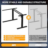 Acrolix 71 Inch L Shaped Standing Desk Adjustable Height,Gaming Electric Corner Standing Desk, Sit Stand Computer Table with Reversiable Splice Board, Black Carbon Acrolix