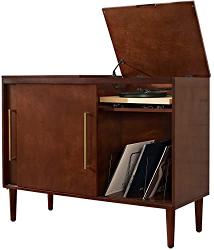 Crosley Furniture Everett Mid-Century Modern Media Console, Mahogany Crosley Furniture
