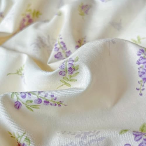 Sedefen Floral Duvet Cover Queen Size Lavender Purple Romantic Flower Bedding Set 3 Pcs Kids Boys Girls Women Spring Aesthetic Green Botanical Soft Breathable Comforter Cover with Zipper Closure Sedefen