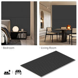 Wood Slat Wall Panel | 2 Pcs Soundproof Wall Panels 48" x 24.5" Wood Wall Panels 3D Sound Dampening Panels Wall Decoration - Black RITOLLO