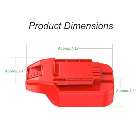 Adapter Upgrade for Bauer 20v Tools - Used for DeWalt 20v MAX Slider Li-Ion Batteries Installation and Power Supply - 1 Adapter Only LQ-18RY