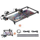 Longer RAY5 20W Laser Engraver with Air Pump and Y-Axis Extension Kit, Expand Working Area to 33.46" x 15.75", 3.5” Color Touch Screen, App Offline Control, DIY Engraver Tool for Metal/Glass/Wood Longer