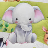 FIGEPO Baby Crib Bedding Set Safari Neutral Crib Nursery Comforter Bed Sets Decor with Fitted Crib Sheet, Comforter and Bed Skirt for Unisex Boys Girls (Safari) FIGEPO