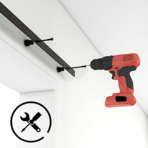 LQKUMJG 6FT Sliding Barn Door Hardware Kit for Single Wood Door, Smoothly and Quietly, Easy to Install Fit 35" Wide and 1.18"-1.96" Thickness Door Panel, includes Installation Instruction LQKUMJG