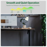 Agilestic Electric Standing Desk, Large 63 x 24 Inches Height Adjustable Desk, Sit Stand up Desk for Work Office Home, Splice Board, Rustic Brown Agilestic