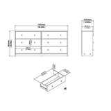 Pemberly Row 3 Piece Dresser and Nightstand Bedroom Set in Jackson Hickory Pemberly Row