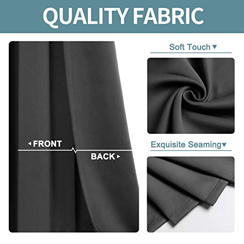 ChrisDowa Blackout Door Curtains for Doorway Privacy, Grommet Closet Curtains for Bedroom Closet Door, Thermal Insulated Temporary Doorway Cover Room Divider Drapes (1 Panel, Dark Grey, 34 x 80 Inch) ChrisDowa