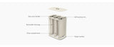 Joseph Joseph Tota Trio 90 liter/23.8 gallon Laundry Hamper Separation Basket with lid, 3 Removable Washing Bags with Handles- Ecru Joseph Joseph