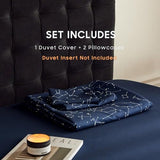 Wake In Cloud - Constellation Duvet Cover Set, Space Witchy Star Celestial Galaxy Astrology for Teen Kids Boys Girls, Soft Lightweight Bedding, 3-Piece, Navy Blue, Twin/Twin XL Size Wake In Cloud