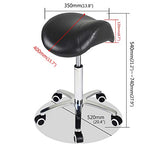 Antlu Saddle Stool Rolling Chair for Medical Massage Salon Kitchen Spa Drafting,Adjustable Hydraulic Stool with Wheels (Without Backrest, Black) Antlu