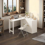 MaiDeHaoo Twin Size Murphy Bed Cabinet Horizontal with Adjustable Position Desk Murphy Chest Bed with Foldable Cushion - White MaiDeHaoo