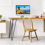 Giantex Set of 2 Windsor Chairs, Wood Dining Chairs, French Country Armless Spindle Back Dining Chairs, Farmhouse Kitchen Dining Room Chairs, Oak Giantex