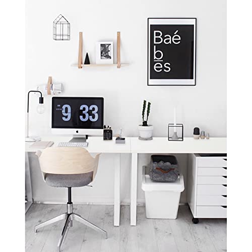 Kaboon 55x28 in White Tabletop, Wood Desktop One Piece, Table Top for Standing Desk, Laminate Wood Countertop, Reversible Wooden Tabletop Board for Kaboon