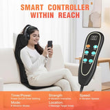 KNONNETD Back Massager for Chair, Massage Seat Cushion with Heat, Lumbar Traction, 6 Vibrating Motors Massager Chair Pad for Full Body Pain Relief, and Home Use KNONNETD