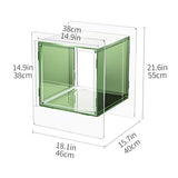 solaround Acrylic Nightstand, Bedside Table for Bedroom, Side Table, Record Player Stand, 18'' x 15.7'' x 21.6'', Green solaround
