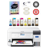 makerflo x JenniferMaker Epson F170 Sublimation Printer Bundle – SureColor F170 with Sublimation Made Simple eBook, Creative Fabrica Designs, Sublimation Paper, Wide & Skinny Heat Tape