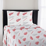 Northwest Officially Licensed Detroit Red Wings NHL Twin Size Sheet Set – Comfortable Bedding with Repeating Team Logos for Hockey Fans, Dorm & Game Day Spirit Rooms Northwest