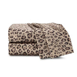 Martex Elegance 4-Piece Satin Sheets Set - Full Size, Leopard Print, Luxury Hotel Quality, Silky Soft & Smooth, Great for Hair & Skin Martex
