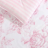 Laura Ashley - Twin XL Comforter Set, Reversible Cotton Bedding for Year Round Use, 2 Piece Coquette Bed Set with Matching Pillowcase (Delphine Mauve Pink) Laura Ashley