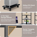 Gizoon Twin Loft Bed with Desk, Metal Loft Bed Frame with LED Lights & Charging Station, Storage Shelf, Pull-Out Keyboard, Ladder and Safety Guardrail, Space-Saving, No Box Spring Needed, Black Gizoon