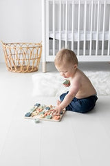 Pearhead Wooden Alphabet Puzzle, Easter Basket Stuffers Toddler Boys and Girls, Colorful ABC Letters, Interactive Learning Board Educational Toy, Baby and Toddler Ages 1+ Years Pearhead