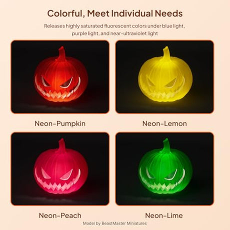 ELEGOO ABS-Like Ultra Photopolymer 3D Printer Resin, 365-405nm UV-Curing Resin, Fluorescent Colors, High Toughness, Compatible with Mars Saturn Jupiter MSLA LCD DLP Resin 3D Printers, Neon-Peach 1KG ELEGOO