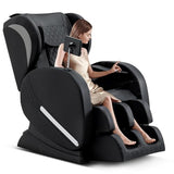 AVSAMOQ Massage Chair Full Body, Zero Gravity Massage Recliner with Air Pressure, 8 Fixed Points Massage Rollers, Heating, Foot Roller, LCD Screen Control, Home Office Use AVSAMOQ