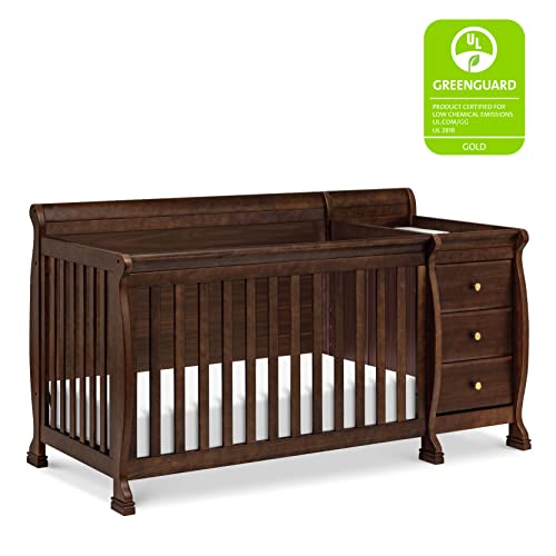 DaVinci Kalani 4-in-1 Convertible Crib and Changer Combo in Espresso