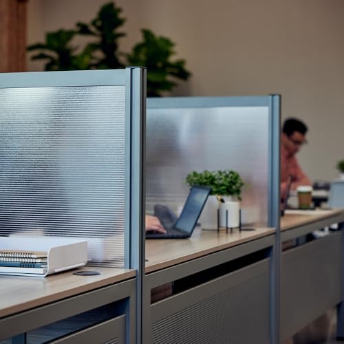 NBF Office Partition, Cubicle Wall Divider, Modern Room Separator, Free Standing Privacy Panel, 52" H x 60" W, Indoor, Espresso nbf signature series