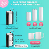 Tumbler Heat Press Machine Craft Hero (Pink) for 11oz, 15oz,16oz, 20oz, 30oz Sublimation Blanks Tumblers, Glass/Ceramic Mug, Coffee Cup with Sublimation Paper/Heat Tape CRAFT HERO
