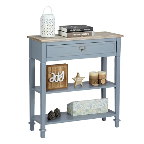 Wnutrees Multi-functional Console Desk, Grey, 30 in x 10.6 in x 31.5 in Wnutrees